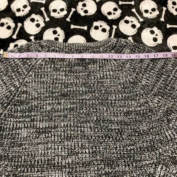 CLUB EUROPE Vintage grey black white blend thick knit sweater ~ SMALL MEDIUM - Picture 10 of 12